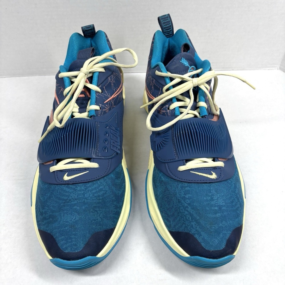Nike Zoom Freak 3 NRG Mens 15 Giannis Blue Citron Valentines DH7347-900 EUC - Picture 2 of 7